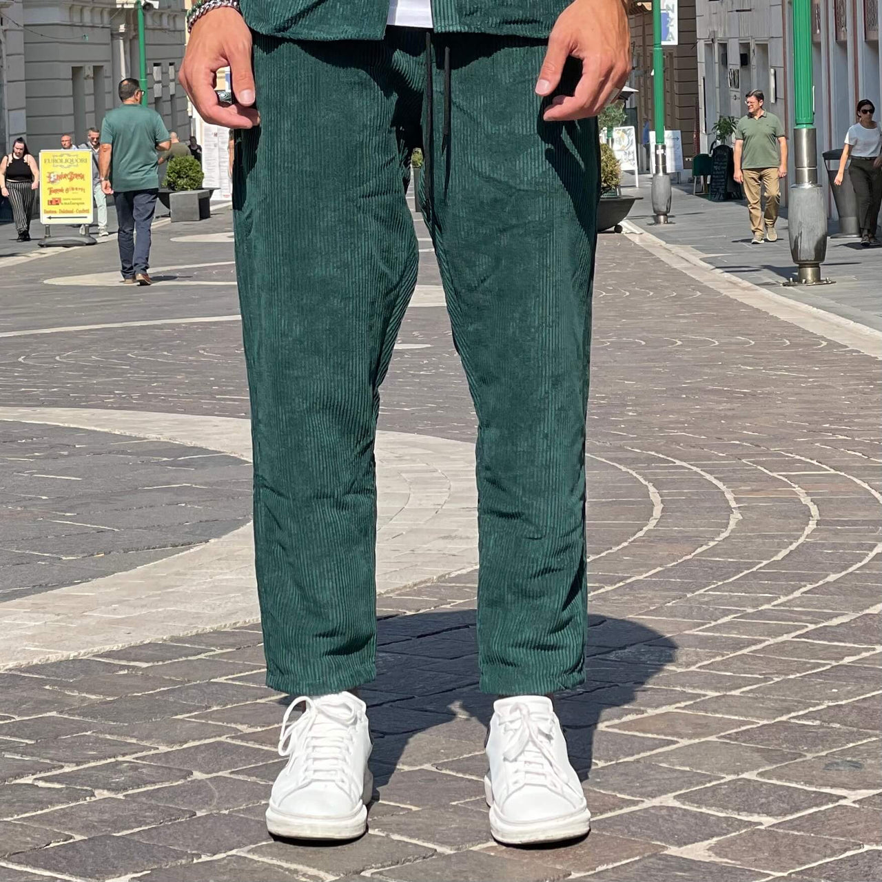 Coordinato in velluto verde Gucci - FLAG STORE