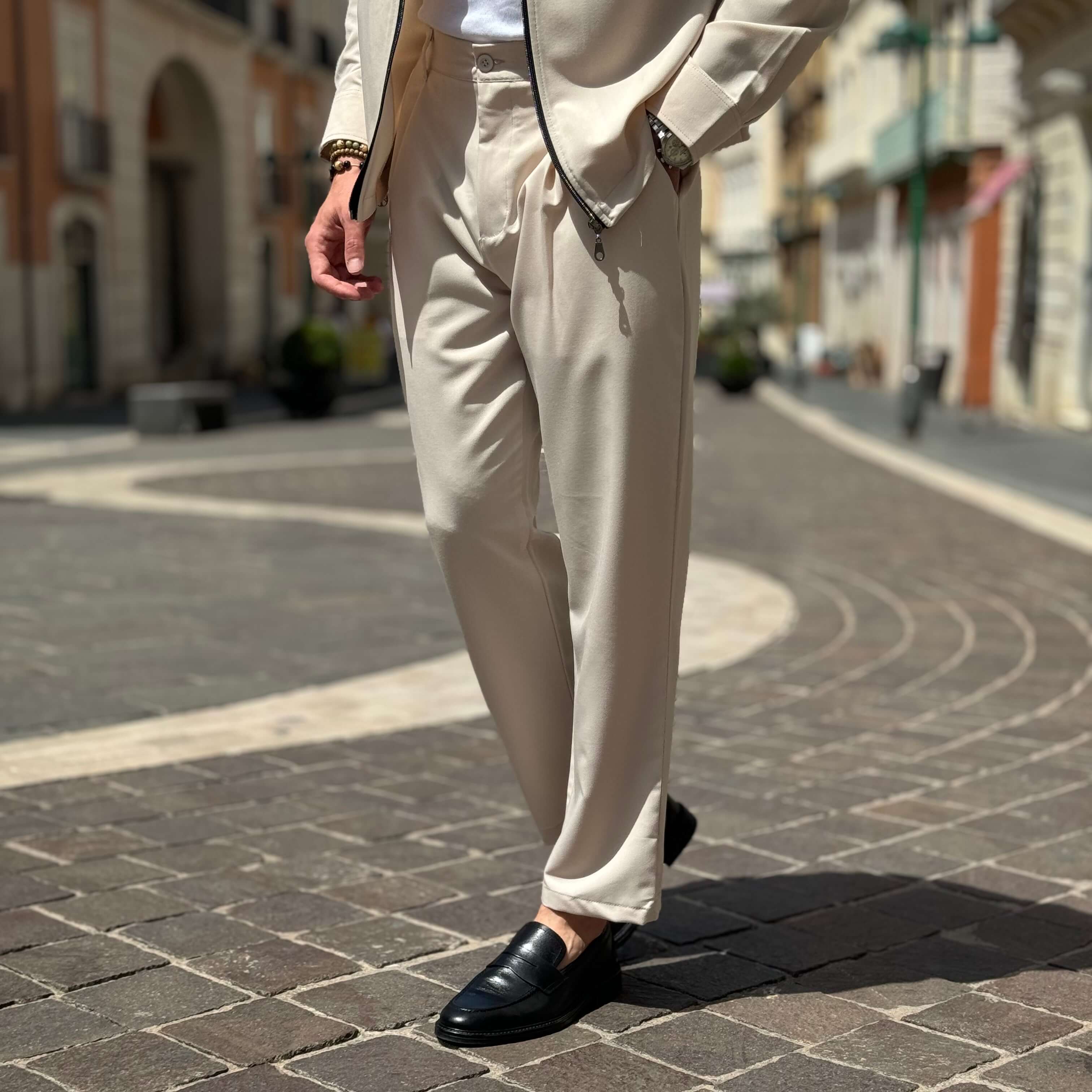 Giacca sabbia con cerniera - FLAG STORE