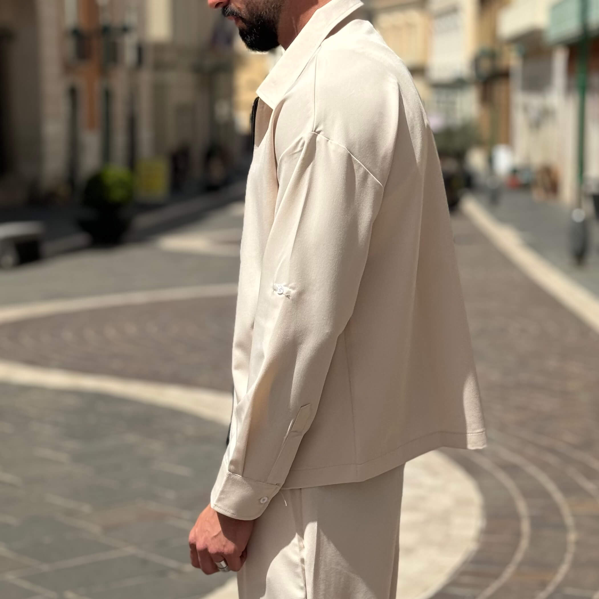 Giacca sabbia con cerniera - FLAG STORE