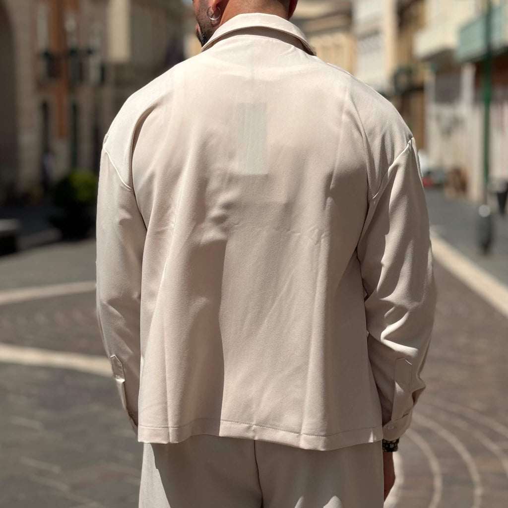 Giacca sabbia con cerniera - FLAG STORE