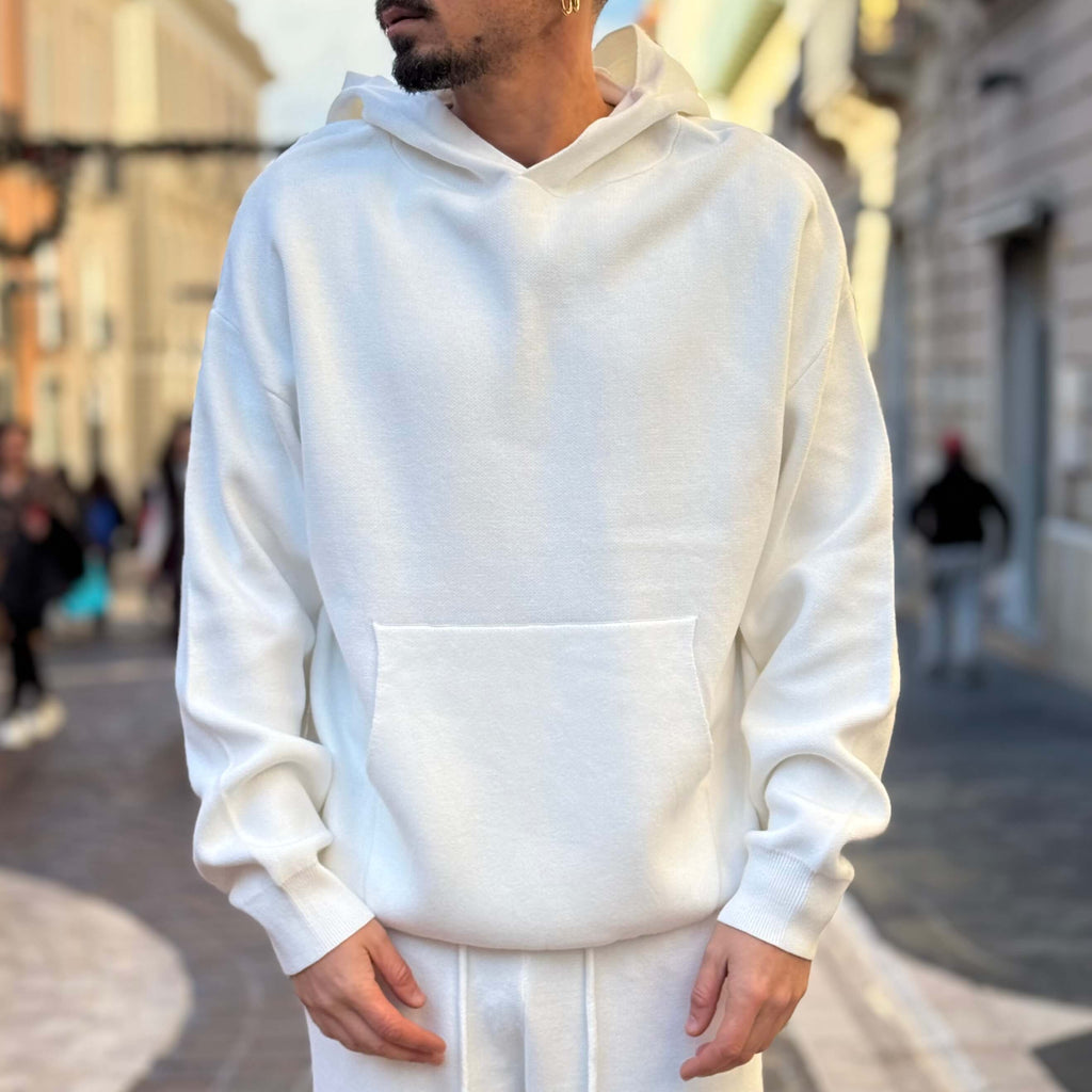 Coordinato tuta morbido bianco - FLAG STORE