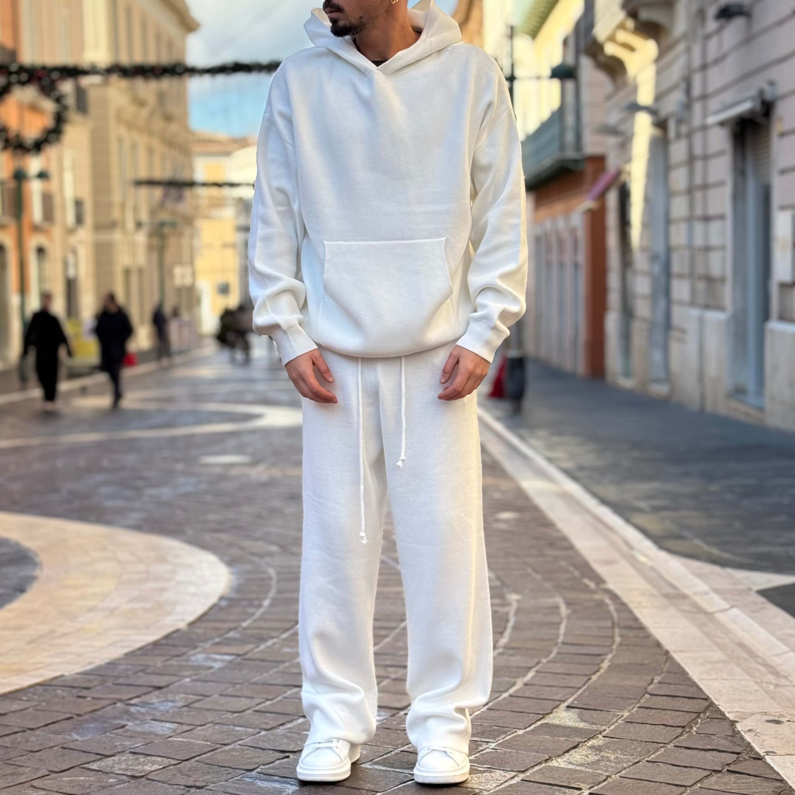 Coordinato tuta morbido bianco - FLAG STORE