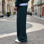 Coordinato tuta verde in felpa garzata - FLAG STORE