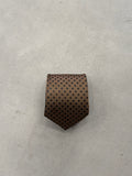 Cravatta Marrone con Puntini Neri