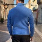 Light Blue Braided Turtleneck - FLAG STORE