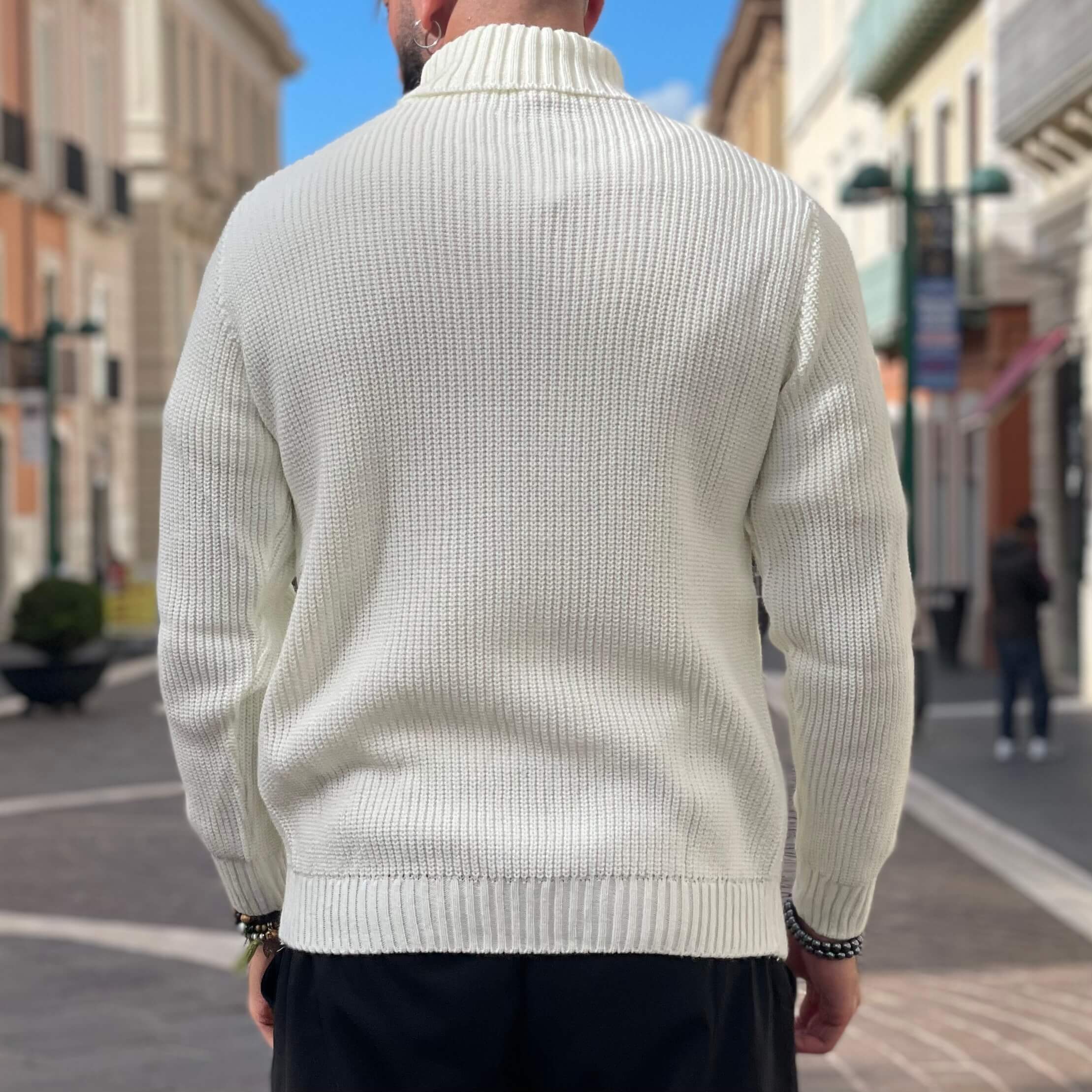 Dolcevita bianco a coste inglese - FLAG STORE