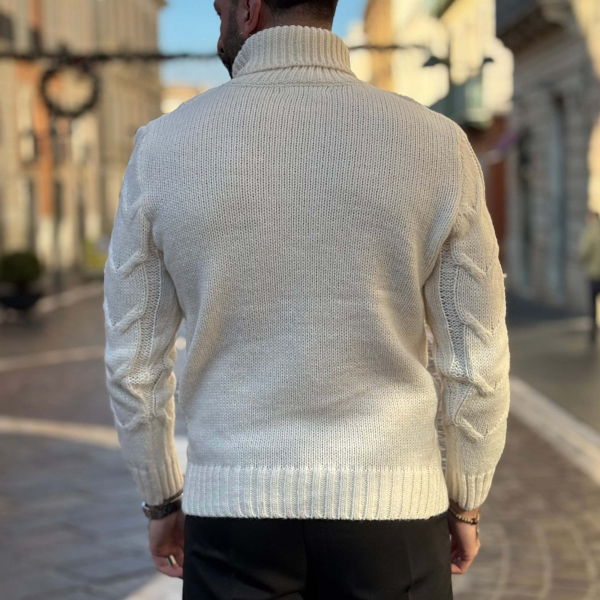 White braided turtleneck - FLAG STORE