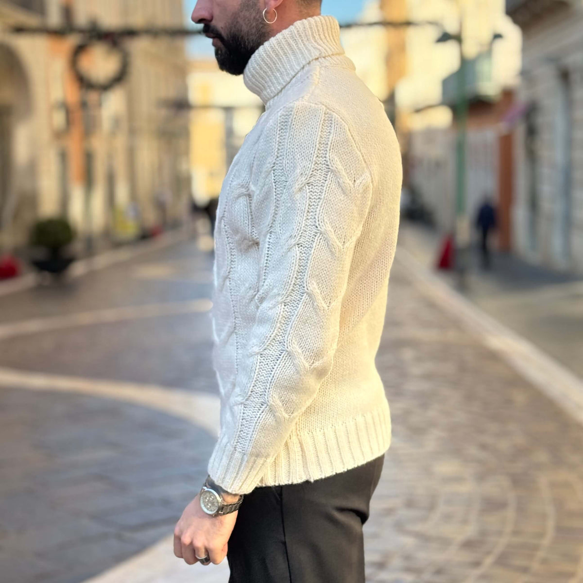 White braided turtleneck - FLAG STORE