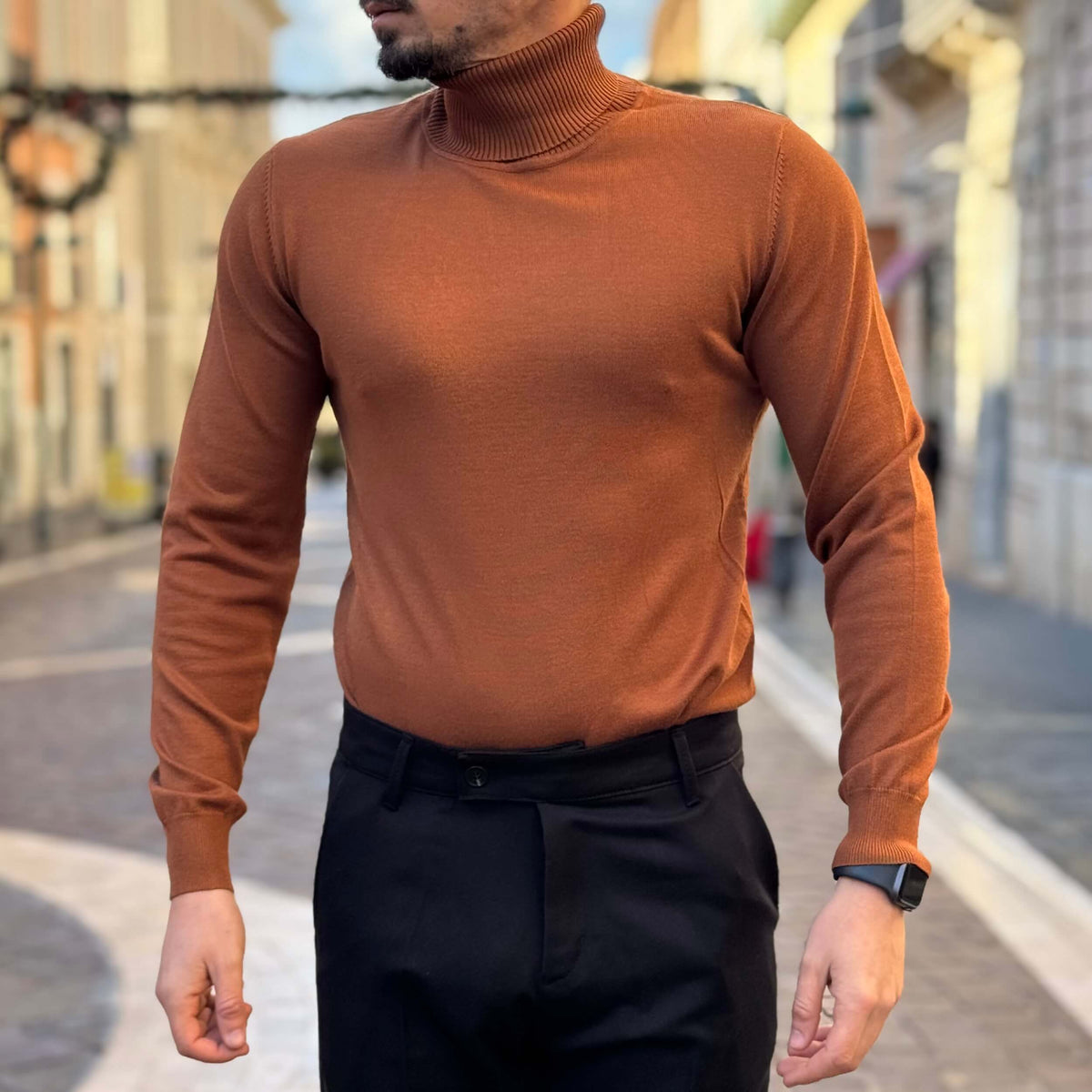 Havana turtleneck sweater under a jacket - FLAG STORE