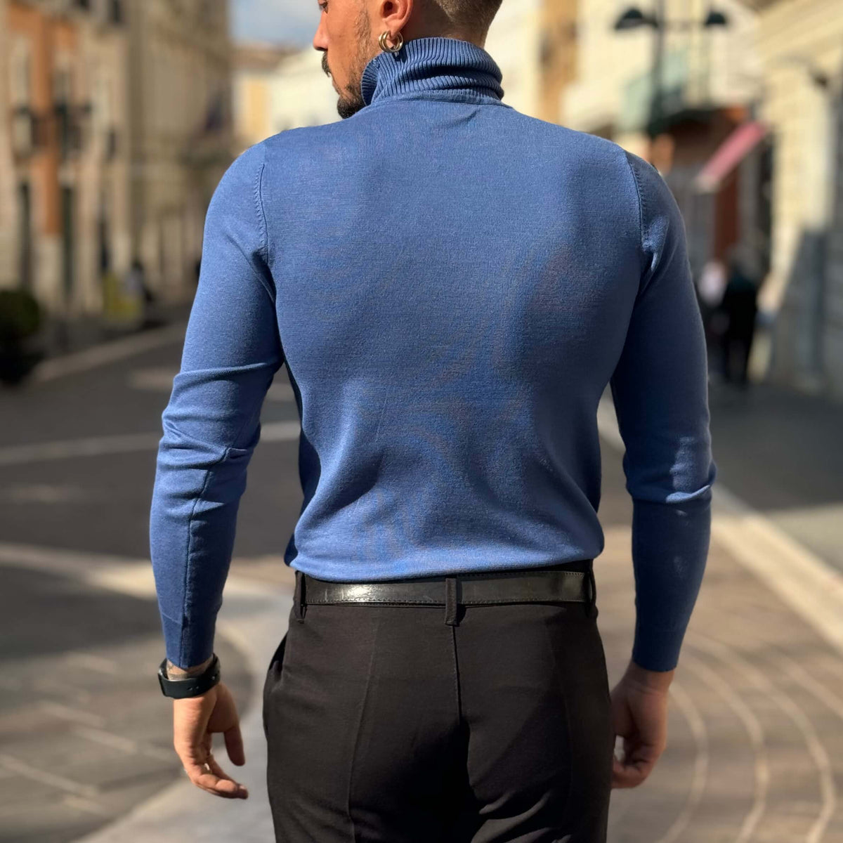 Blue Turtleneck Sweater - FLAG STORE