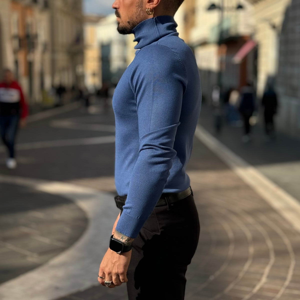 Blue Turtleneck Sweater - FLAG STORE
