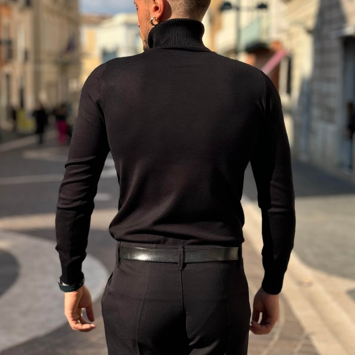 Black Turtleneck Sweater - FLAG STORE
