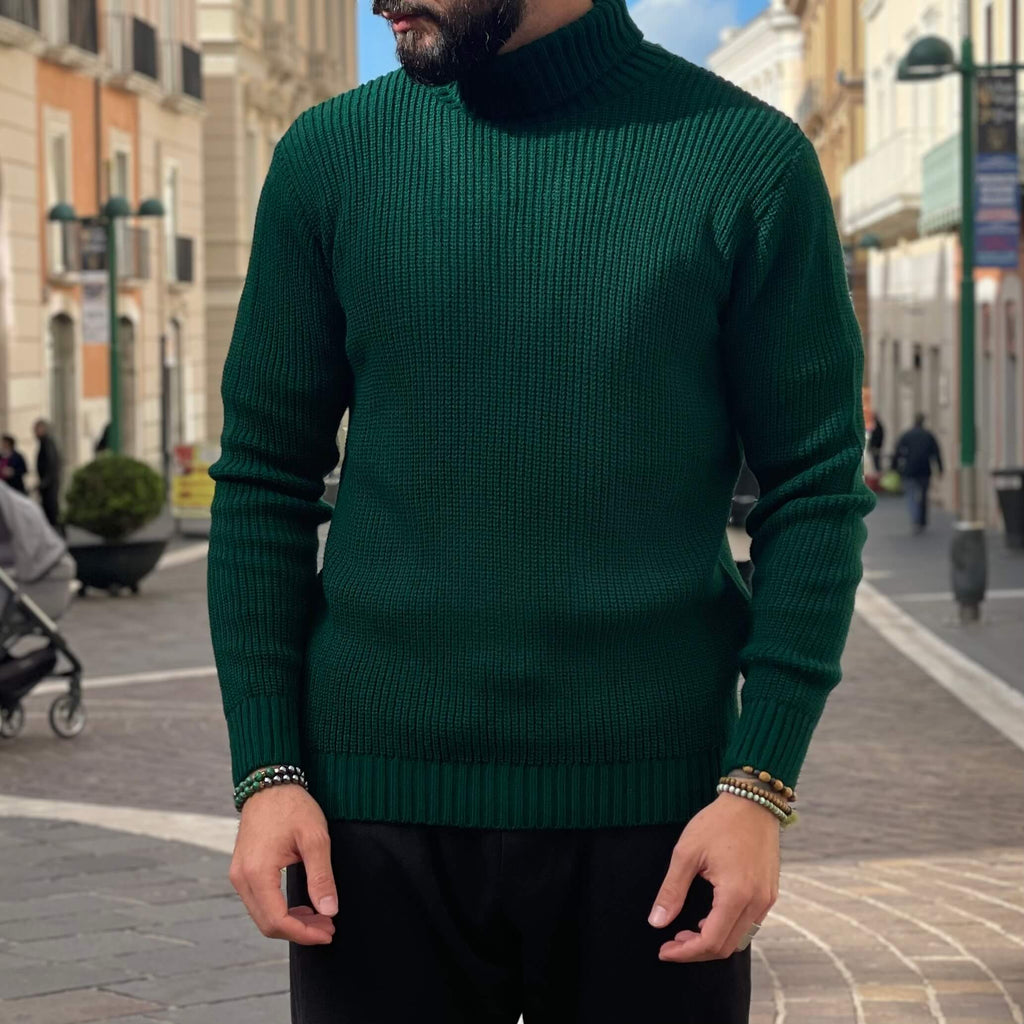 Dolcevita verde a coste inglese - FLAG STORE