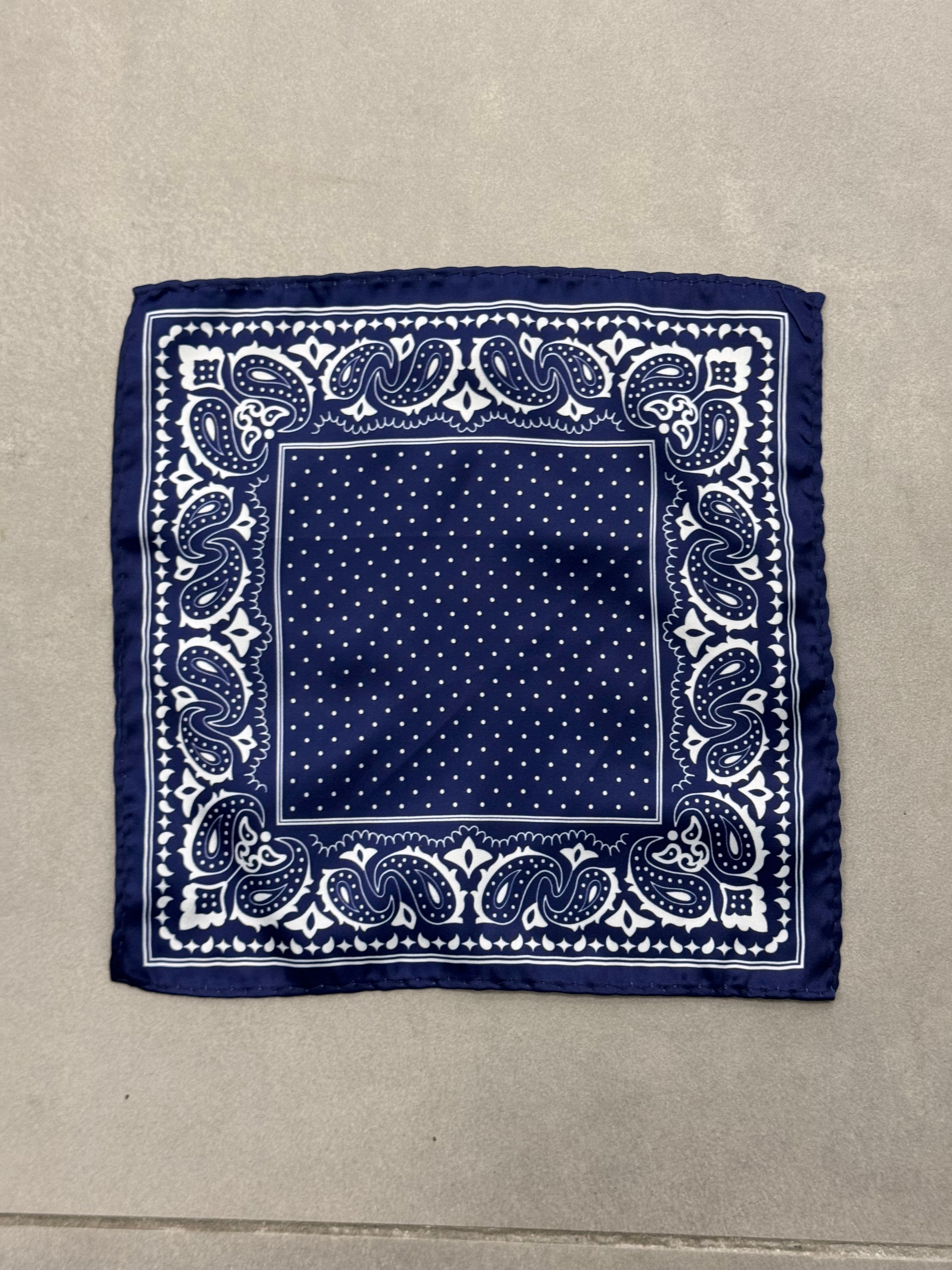 Fazzoletto da Taschino Blu a fantasia