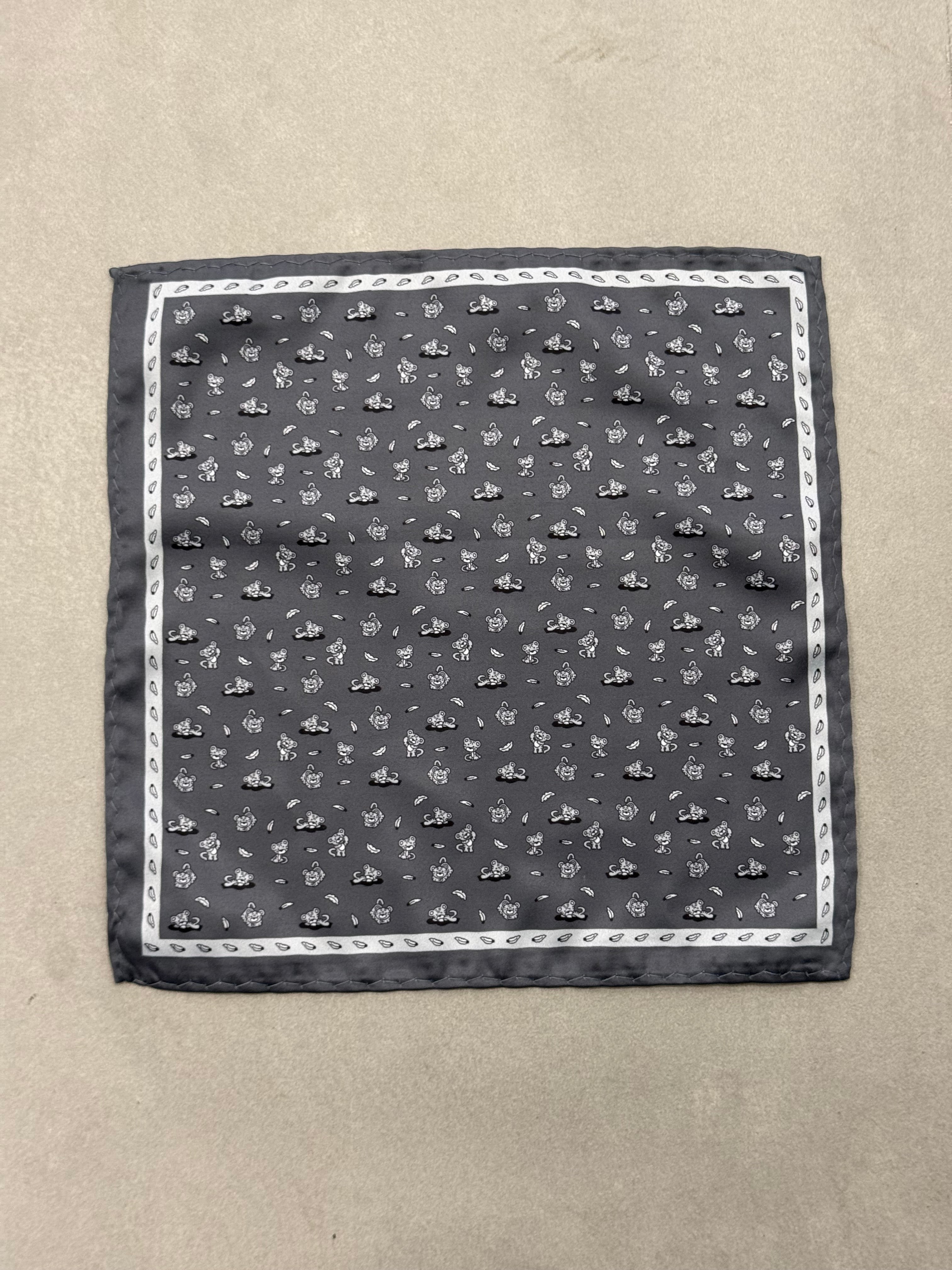 Fazzoletto da Taschino Grigio a fantasia