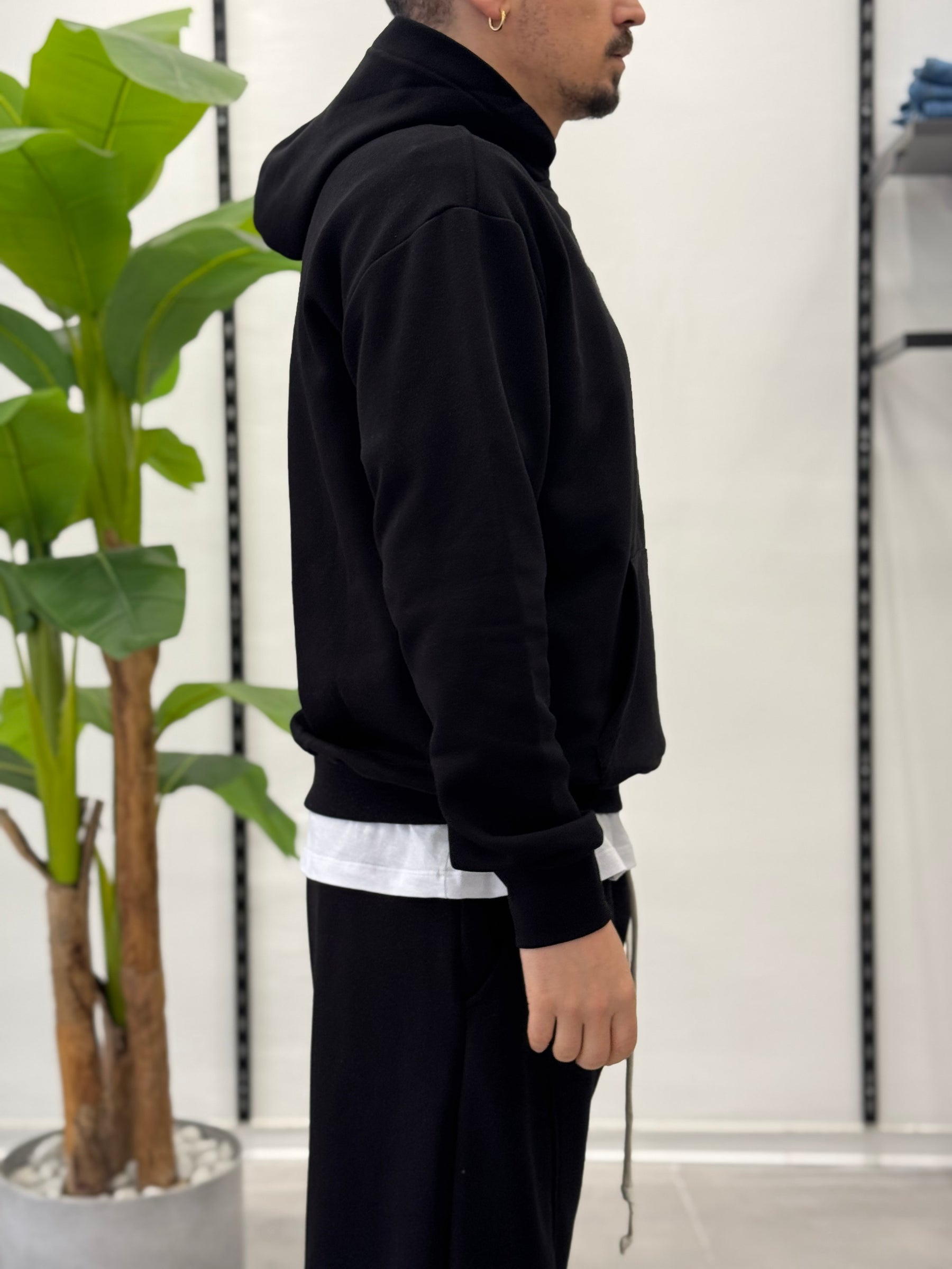 3.0 Basic Black Hoodie - FLAG STORE 
