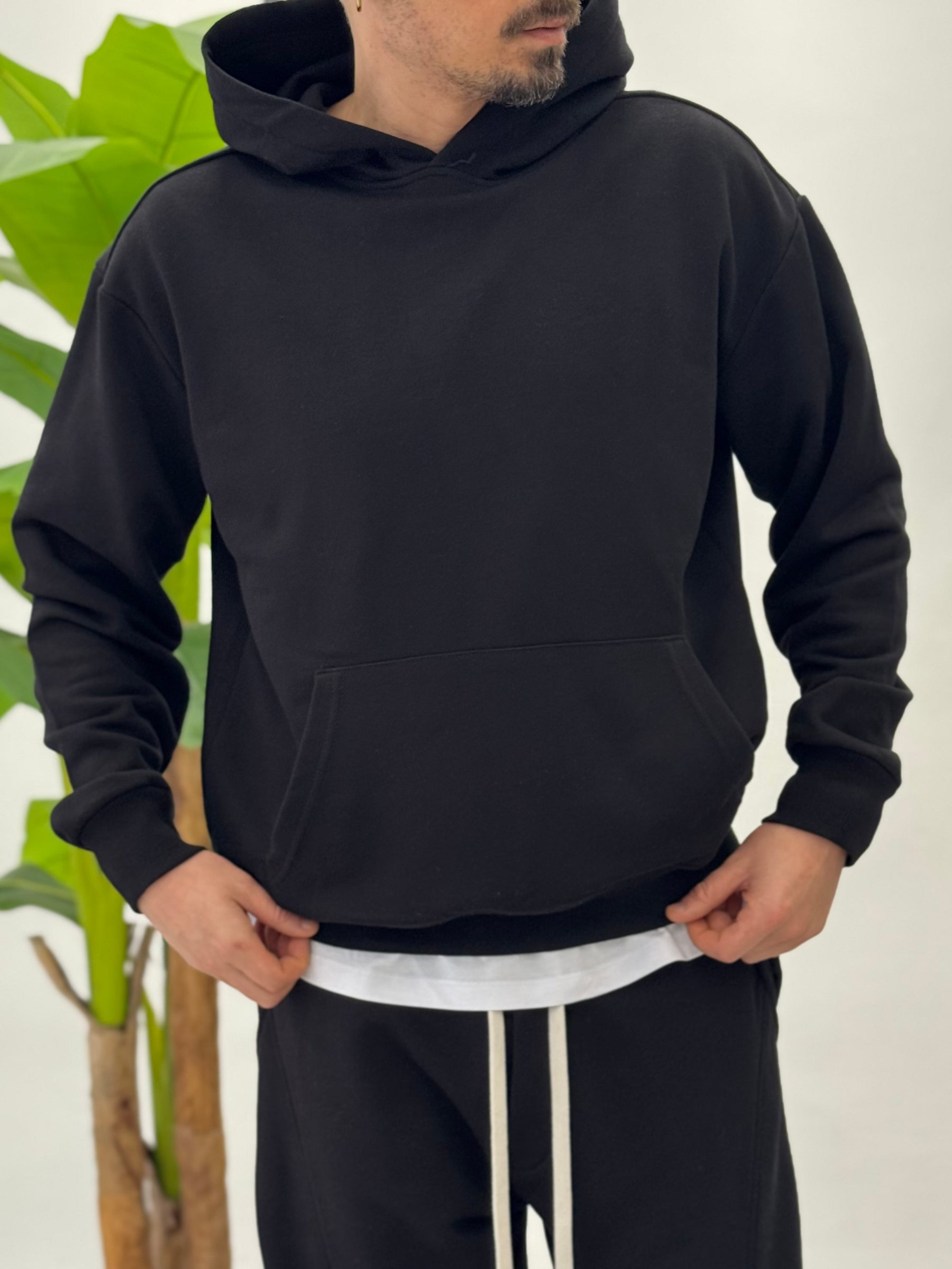 3.0 Basic Black Hoodie - FLAG STORE 