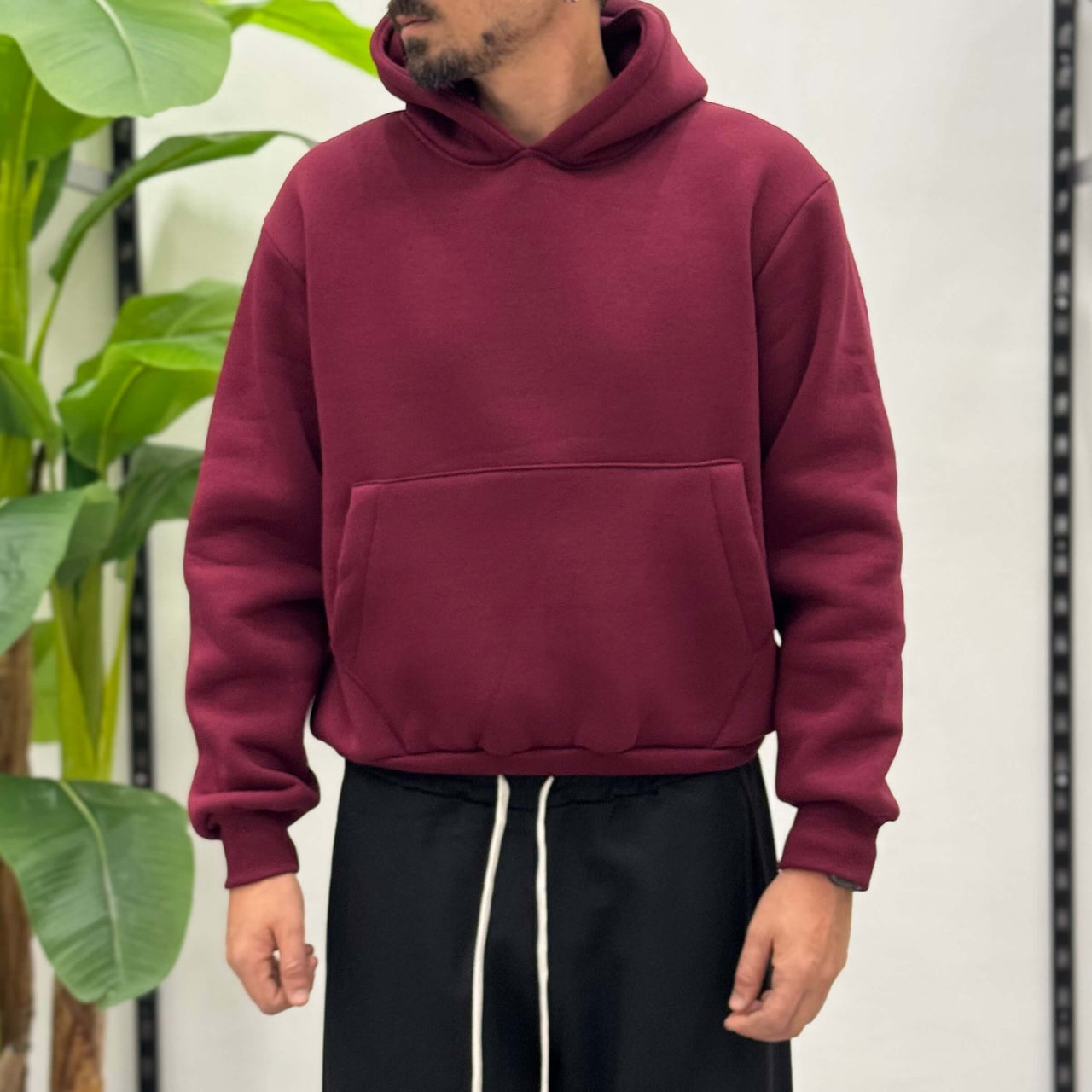 Felpa con cappuccio boxy fit Zen