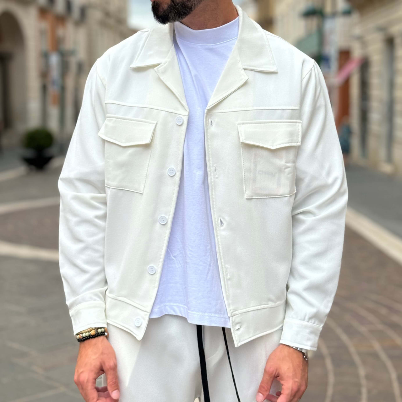 Giacca cropped bianco 2.0 - FLAG STORE