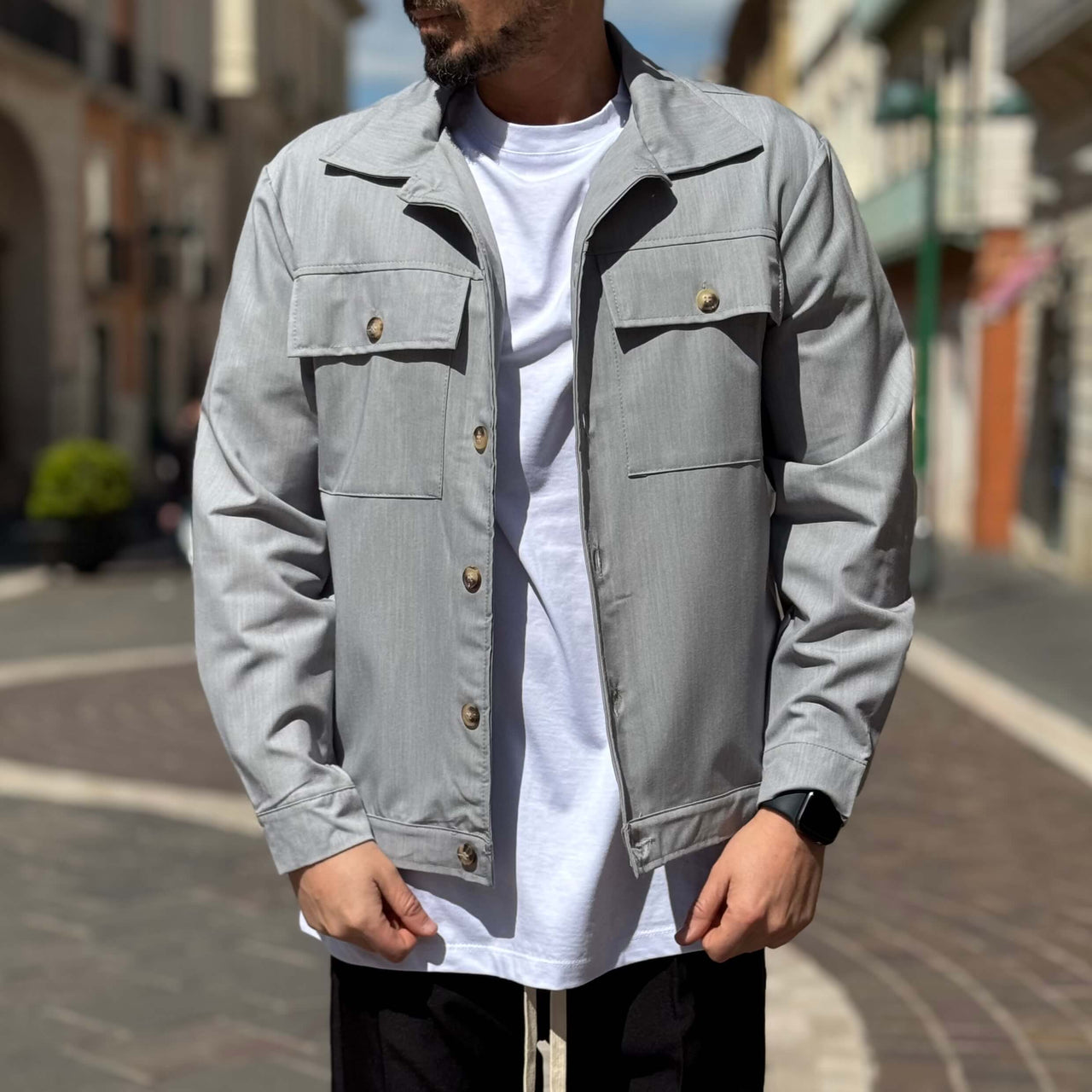 Giacca cropped grigia 3.0 - FLAG STORE