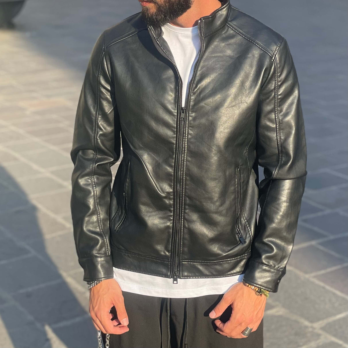 Leather Biker Jacket 3.0 - FLAG STORE