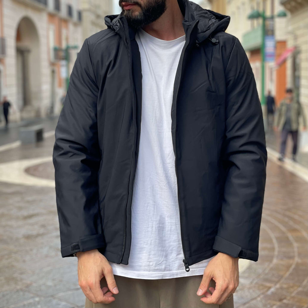 Giubbino blu navy antivento con cappuccio 2.0 - FLAG STORE