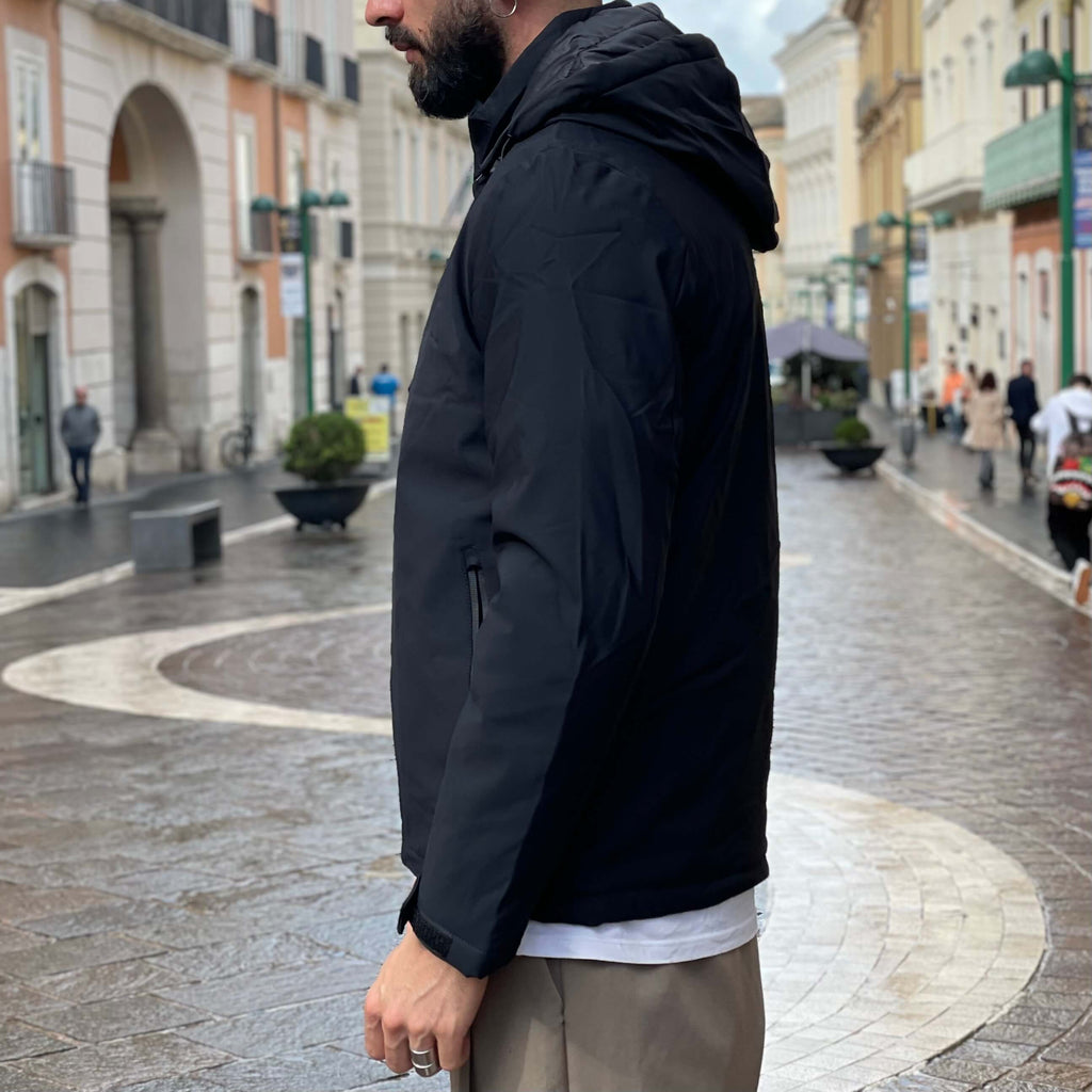 Giubbino blu navy antivento con cappuccio 2.0 - FLAG STORE