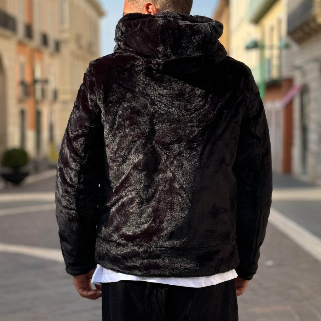 Giubbotto peluche nero - FLAG STORE