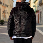 Giubbotto peluche nero - FLAG STORE