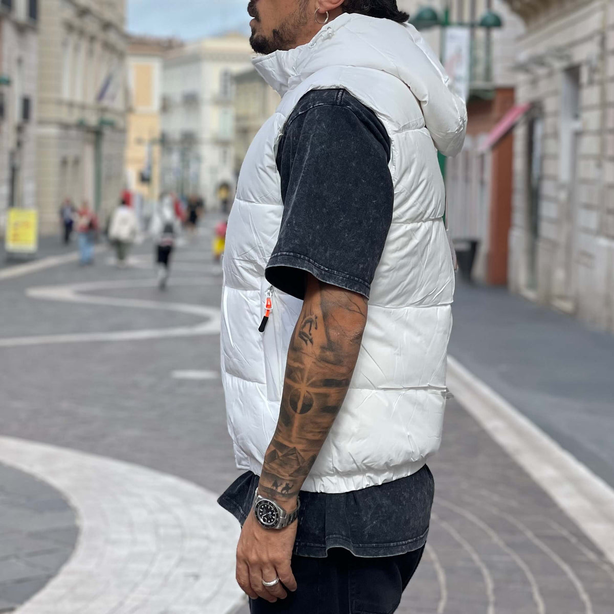 White Sleeveless Jacket - FLAG STORE 