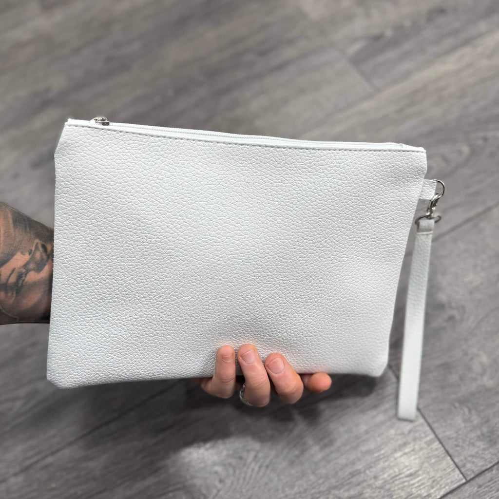 Pochette Uomo Bianca con cerniera - FLAG STORE