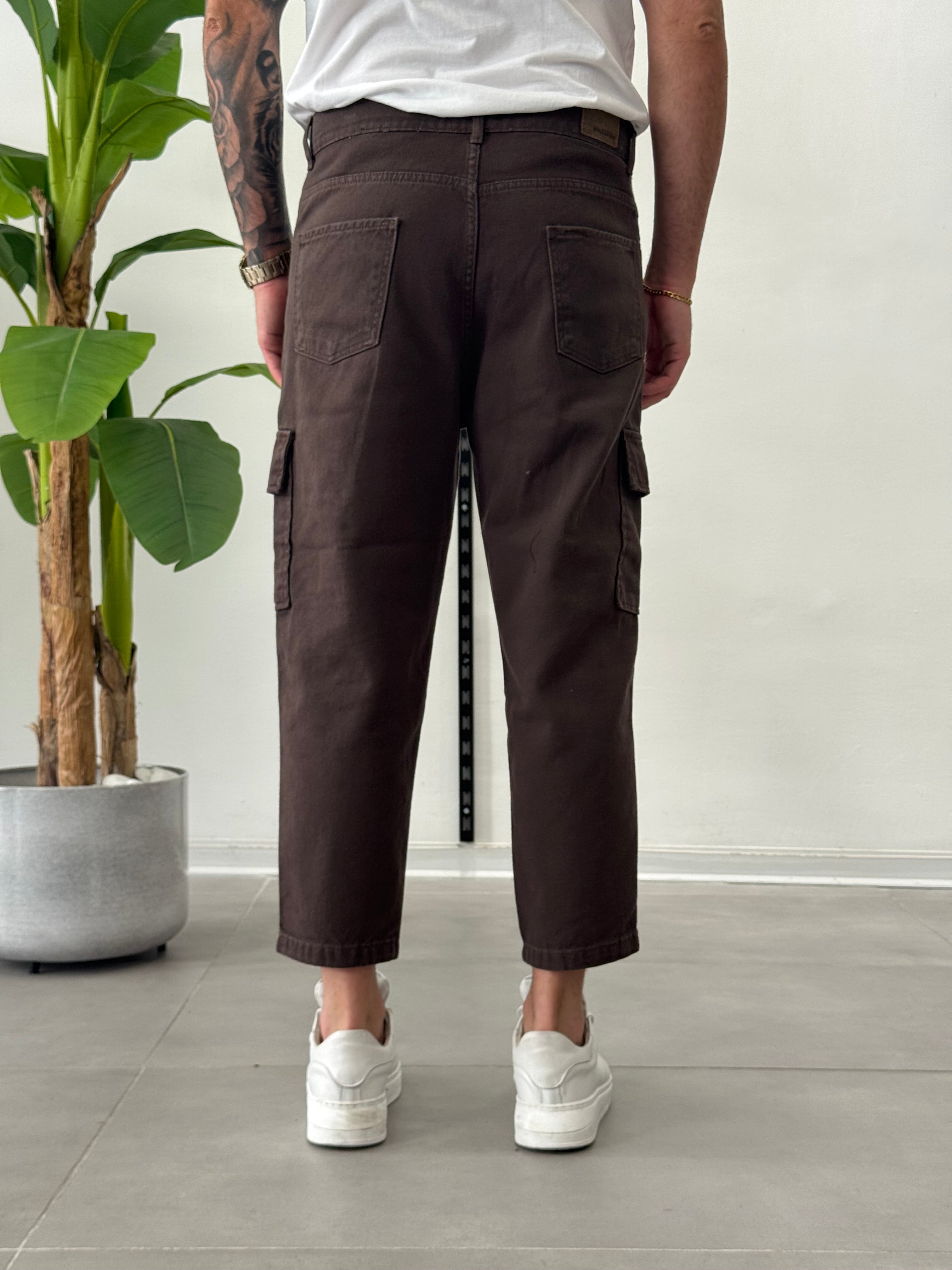 Cargo Jeans Cioccolato Vegas - Carrot Fit