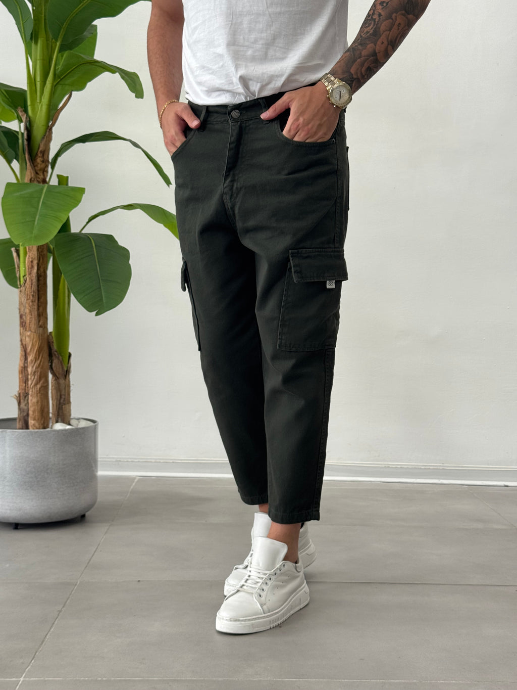 Cargo Jeans Verdone Vegas - Carrot Fit