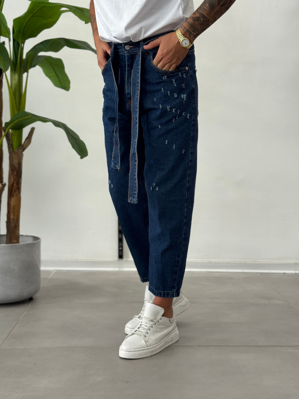 Jeans Blu con Cintura