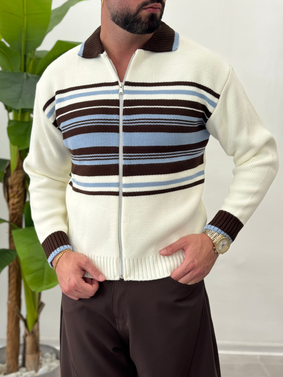 Cardigan Polo Zip Rio