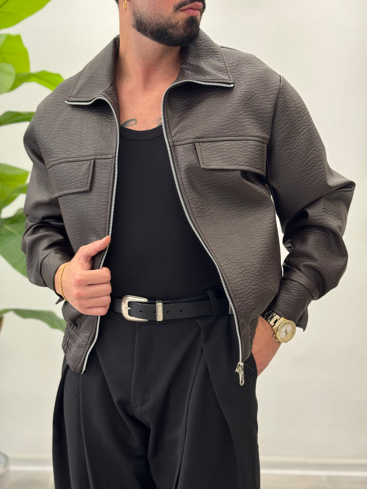 Leather Biker Jacket 2.0 - FLAG STORE 
