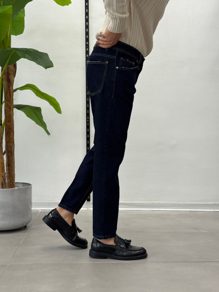 Jeans Blu Scuro Aveiro - Carrot Fit