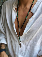 Green Pearl Rosary Necklace - FLAG STORE