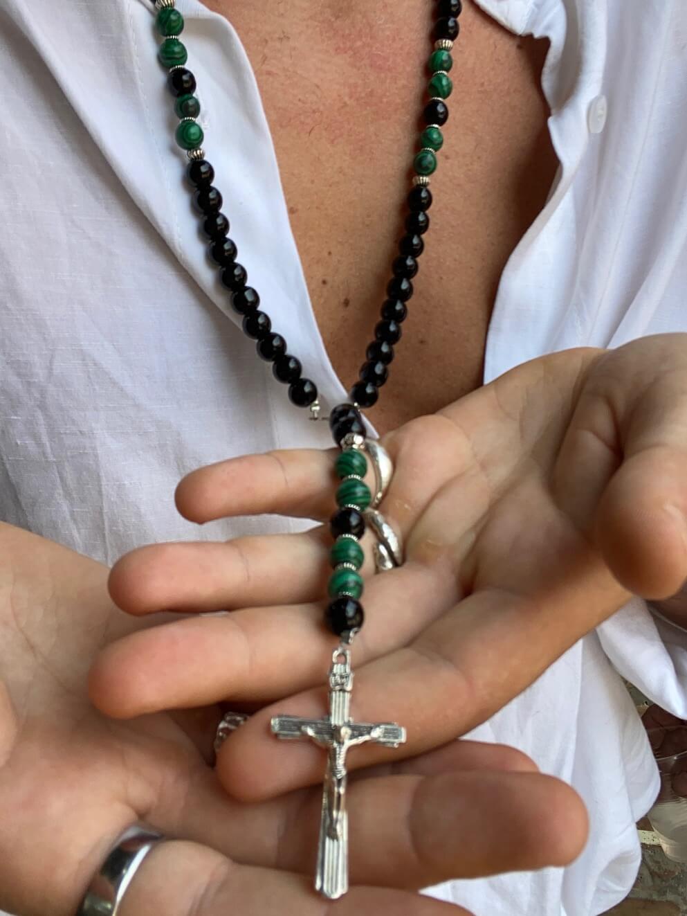 Collana Rosario di perle Verde- FLAG STORE