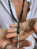 Green Pearl Rosary Necklace - FLAG STORE