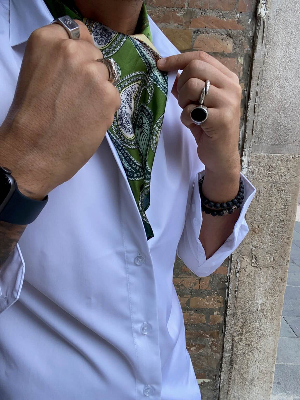 Foulard uomo verde smeraldo - Flag Store