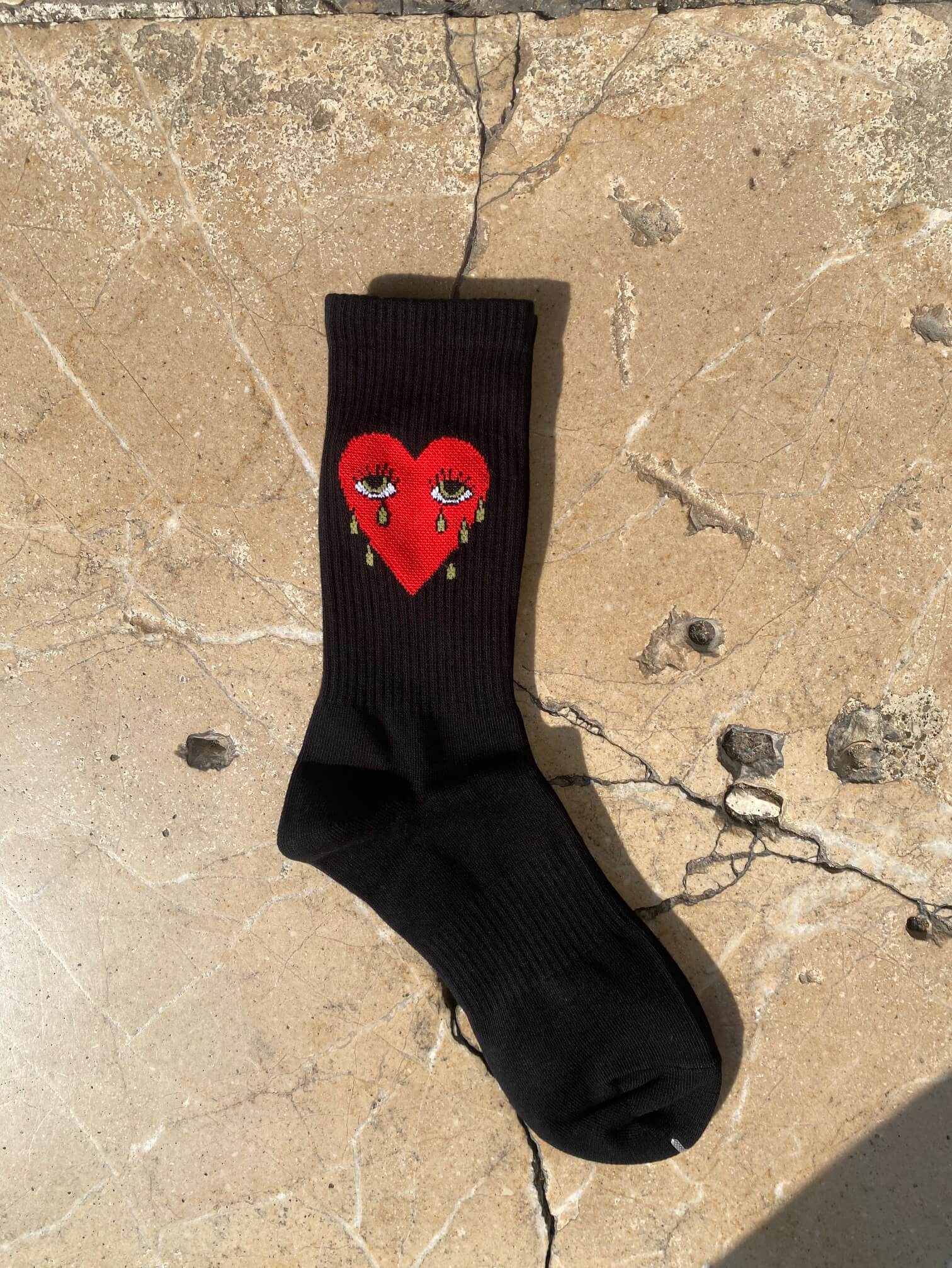 Calzini Neri Cuore - FLAG STORE