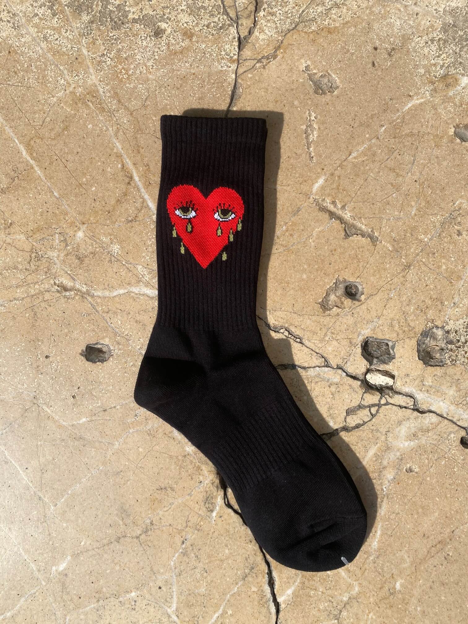 Calzini Neri Cuore - FLAG STORE