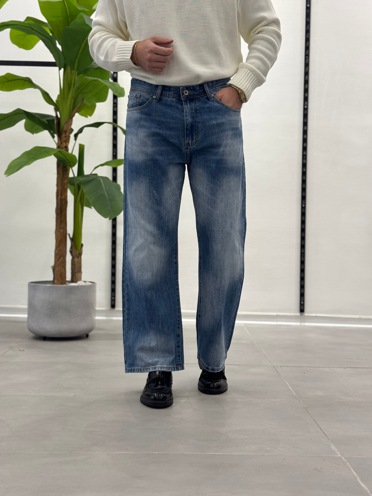 Jeans Azules Desgastados Rebel