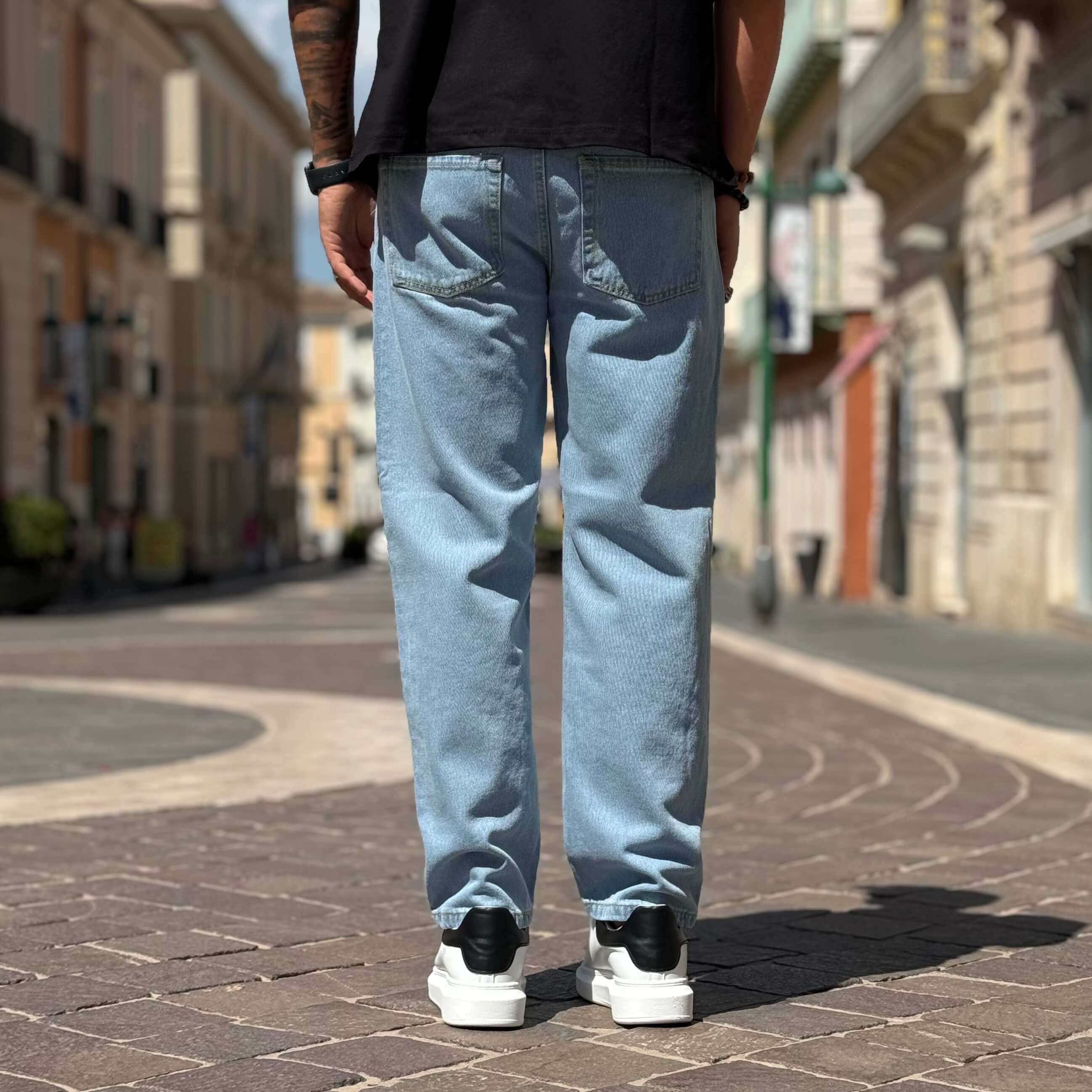 Jeans azzurro baggy fit - FLAG STORE