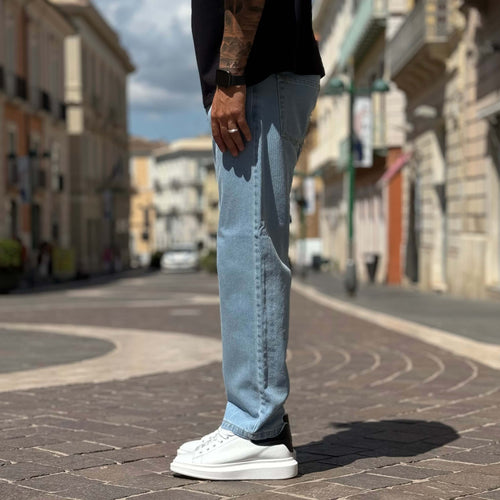Jeans azzurro baggy fit - FLAG STORE