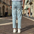 Nico Paz Regular-Fit Light Blue Denim Jeans - FLAG STORE