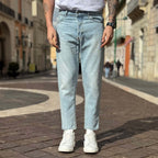 Nico Paz Regular-Fit Light Blue Denim Jeans - FLAG STORE