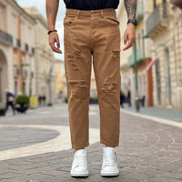 Thumbnail for Jeans beige strappato 2.0 regular fit - FLAG STORE