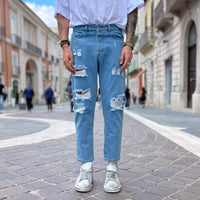 Thumbnail for Jeans blu chiaro strappato - FLAG STORE